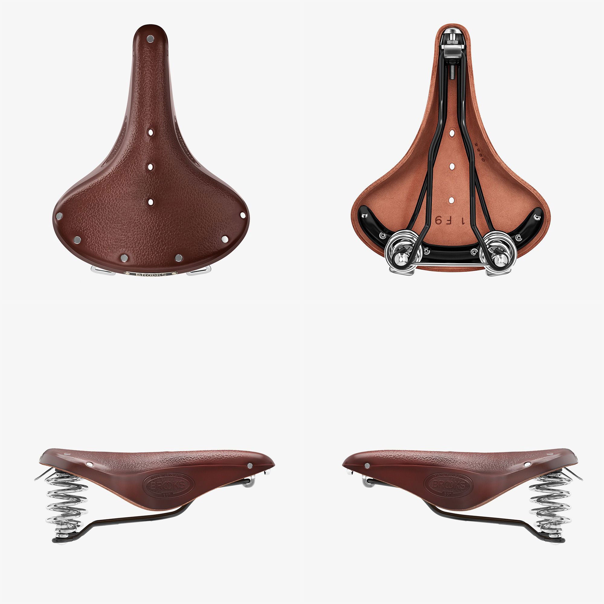 Brooks England B67 彈簧真皮座位 - 英國人手製造
