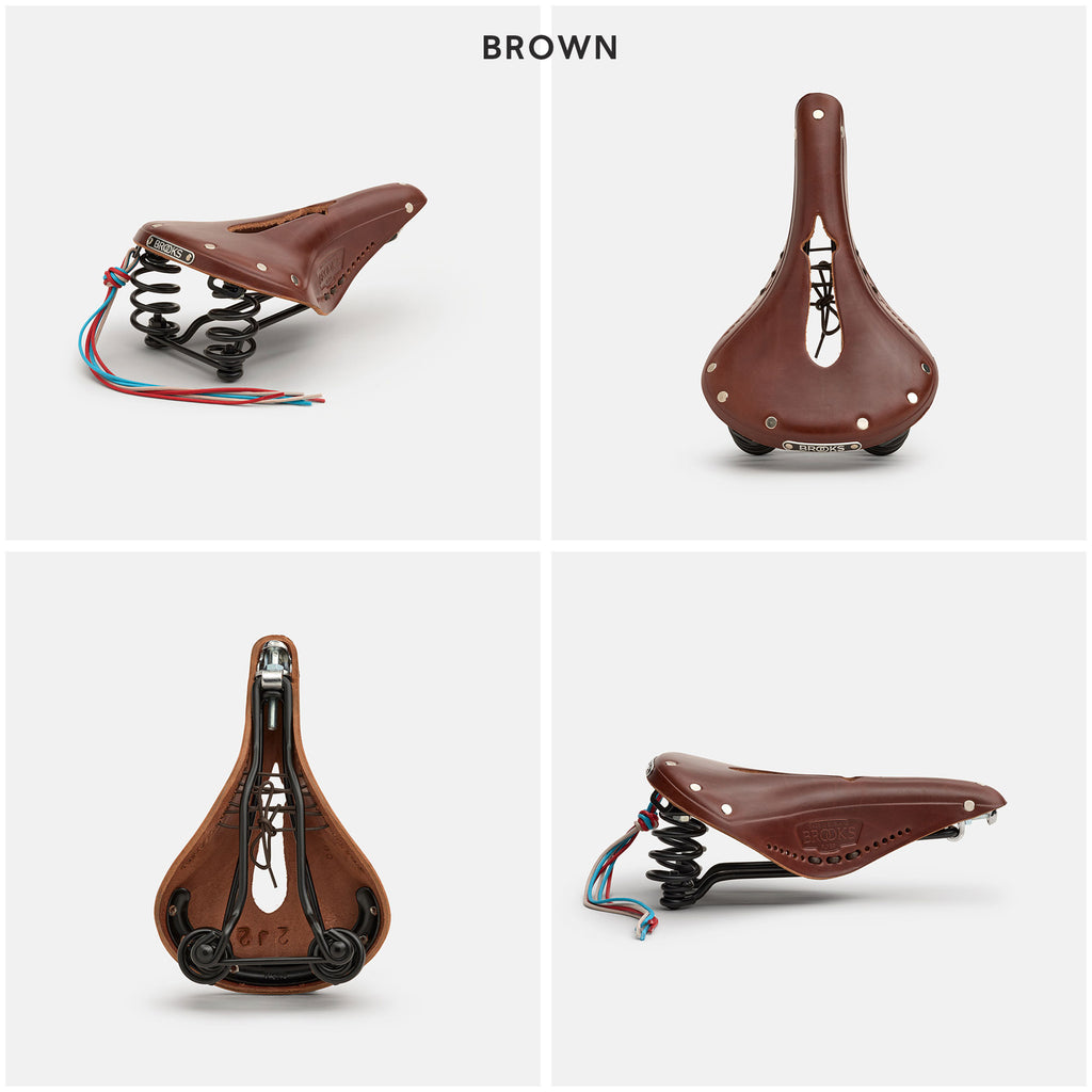 Brooks England Flyer Carved 真皮彈弓座位 - 英國人手製造