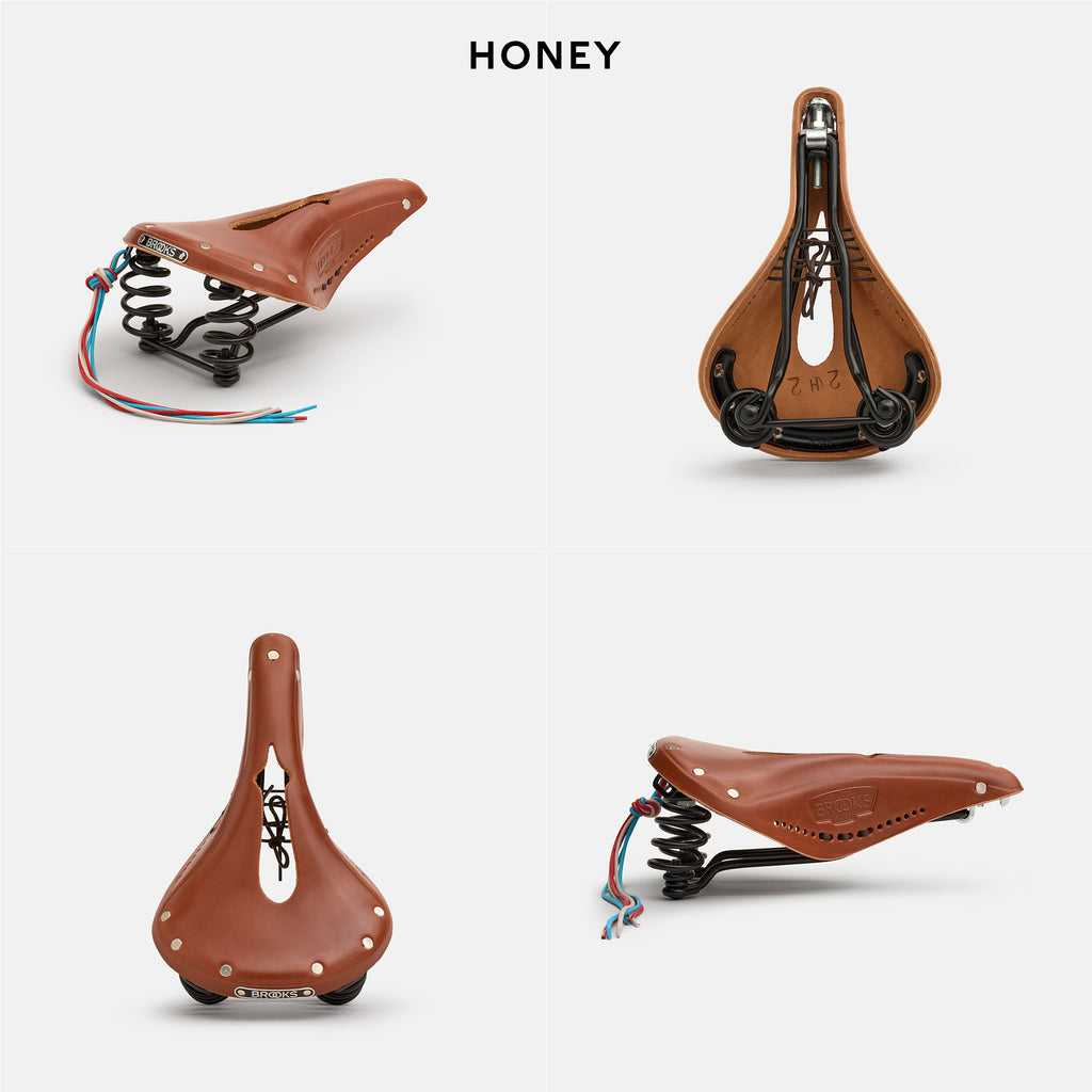 Brooks England Flyer Carved 真皮彈弓座位 - 英國人手製造