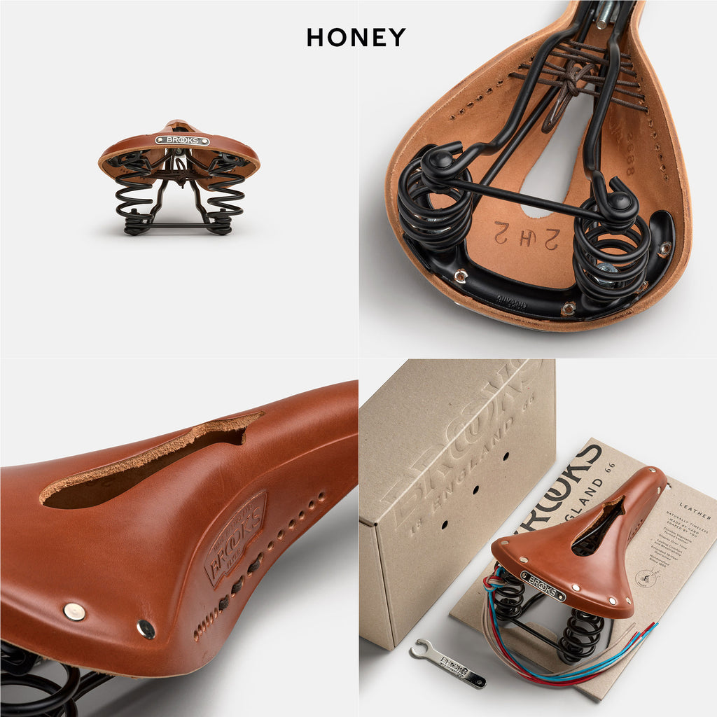 Brooks England Flyer Carved 真皮彈弓座位 - 英國人手製造