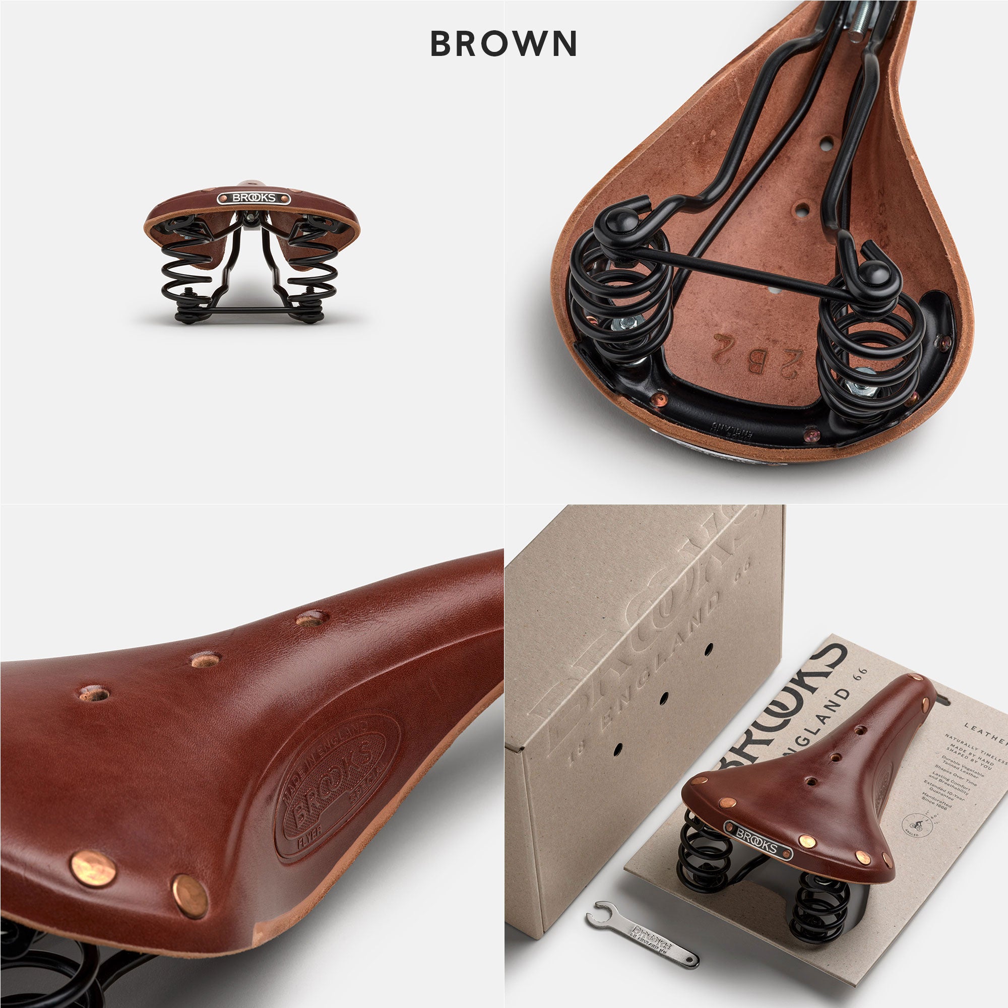 Brooks England Flyer Special 銅釘真皮彈弓座位 - 英國人手製造