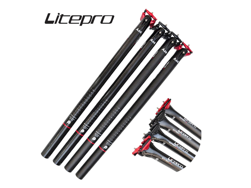 Litepro A65 碳纖維摺車座管 - 31.8/33.9mm Brompton Dahon Fnhon Oyama