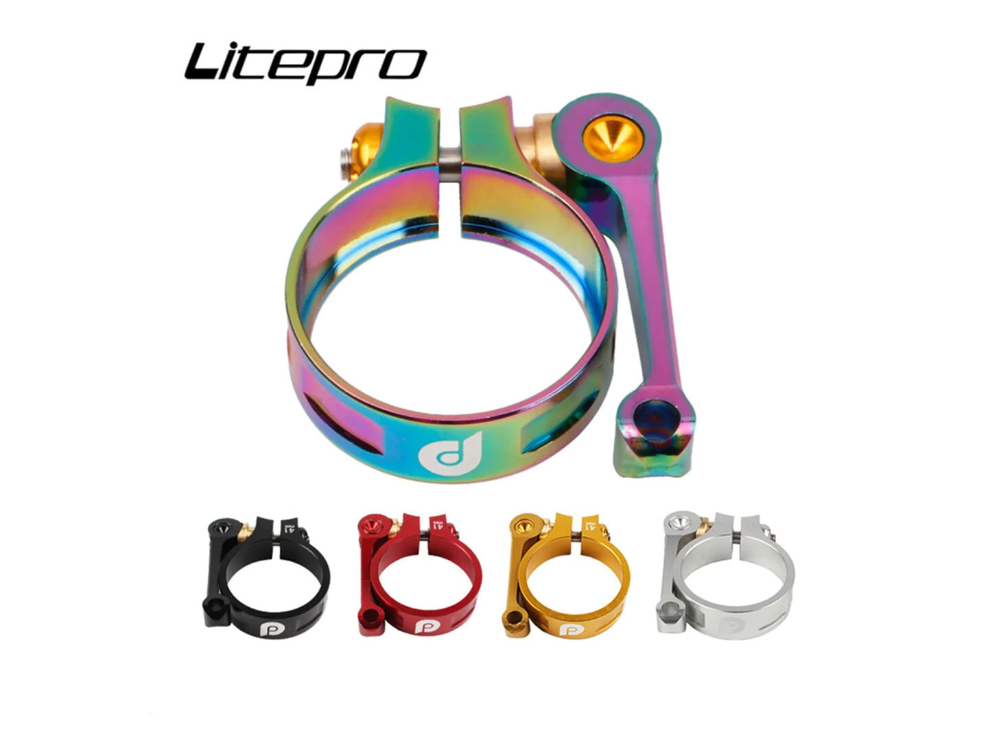 Litepro CNC鋁合金 41mm座管快拆夾 (33.9/34.0mm座管用)