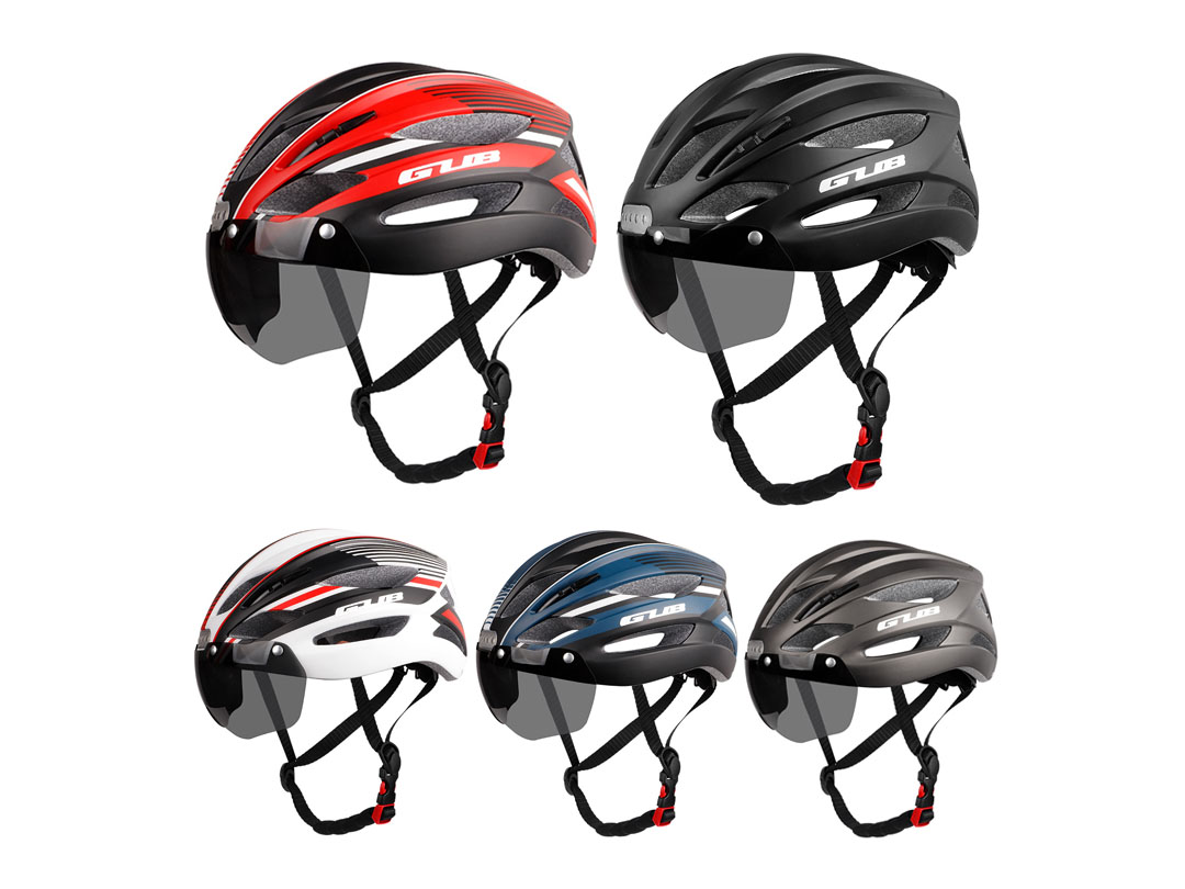 GUB K100+ Helmet with Magnetic Visor, Rechargeable Head Light / Tail Light