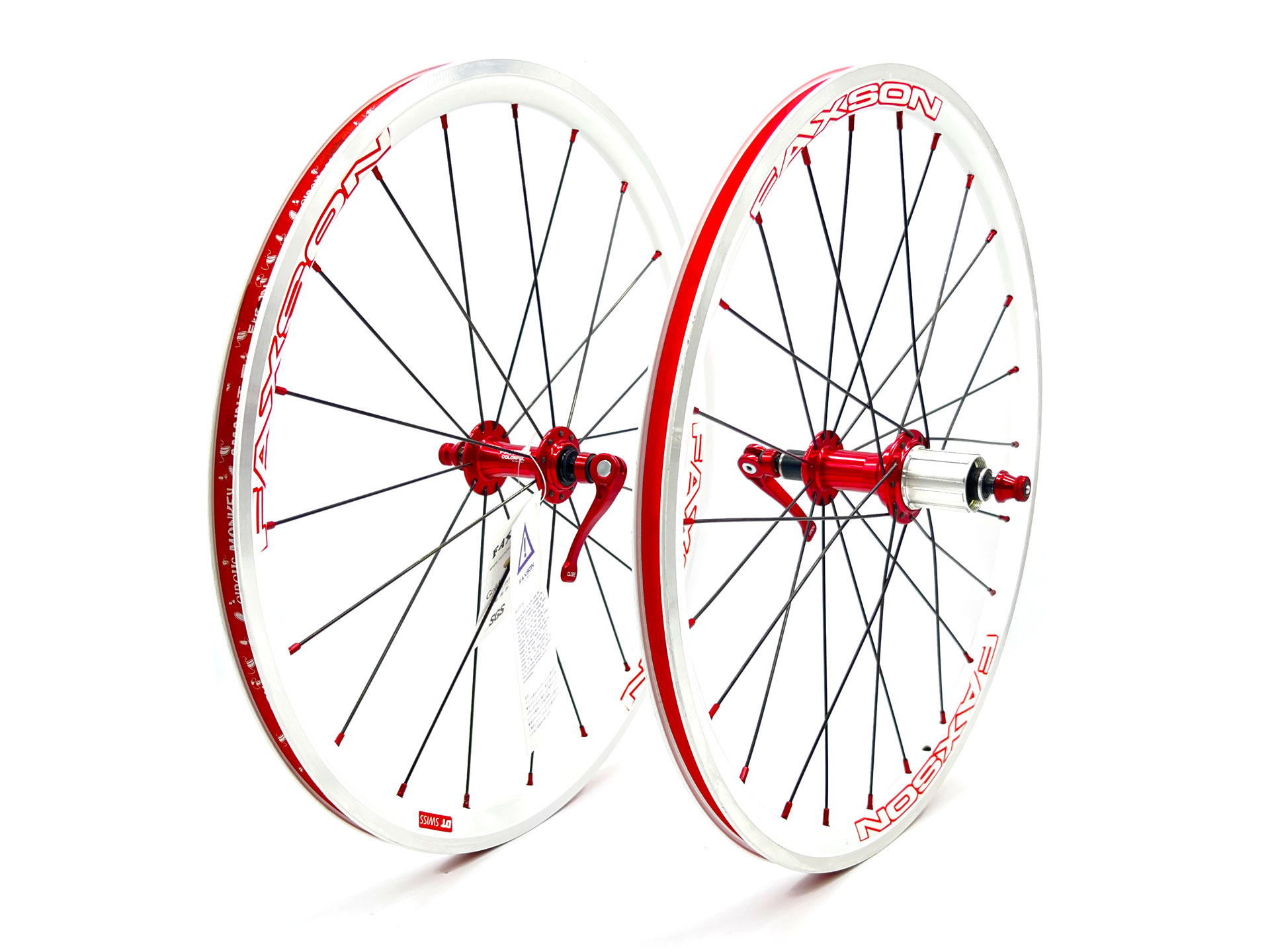 Faxson Colorful Wheelset (Rim Brake) - 20\"(451) White Red